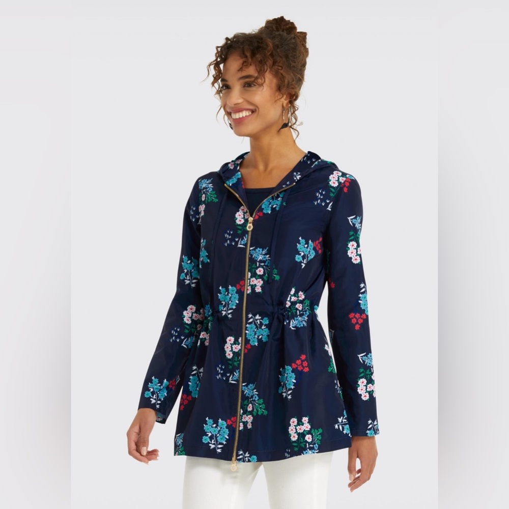 Draper James Navy Floral Jacket